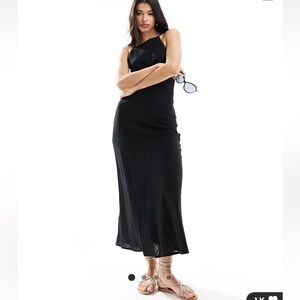 ASOS Design Black Linen Dress.